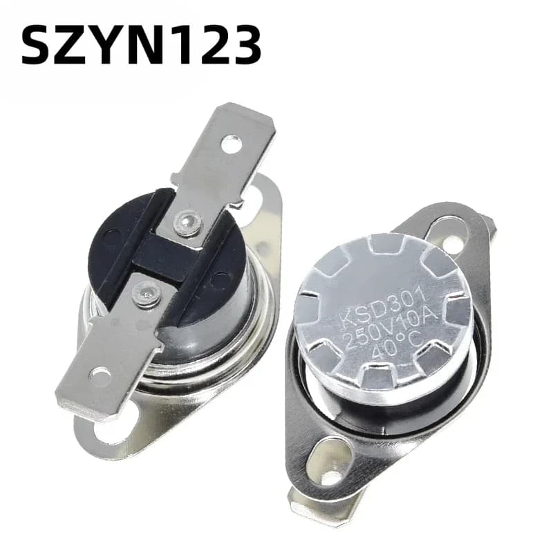 10PCS KSD301 250V 10A Normally Closed NC Thermostat Temperature DegC 40C-135C Thermal Control Switch For Arduino