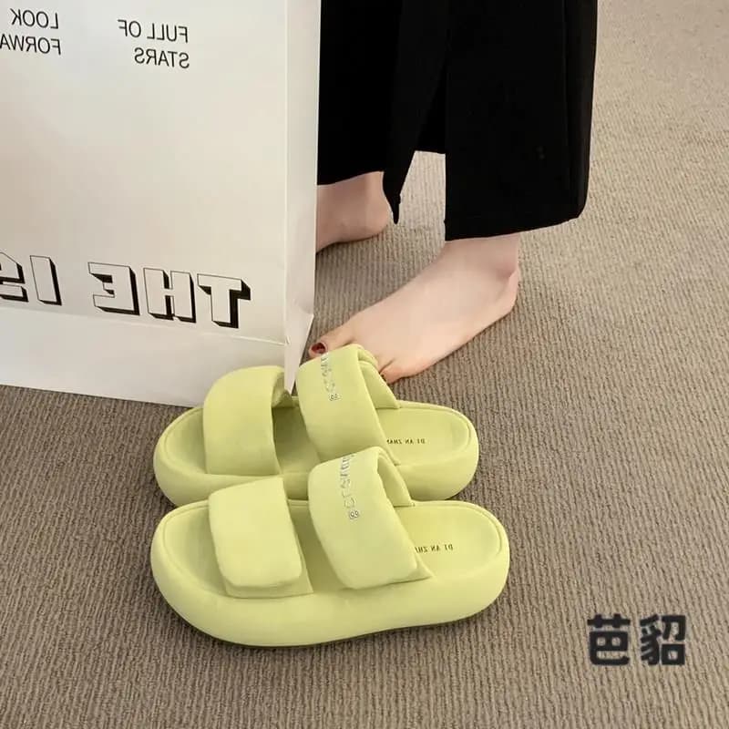 Ciabatte Estive da Donna per Esterni, con Tacco Spesso Antiscivolo, Sandali da Spiaggia Comodi da Indossare, Ciabatte con Cinturino Piatto