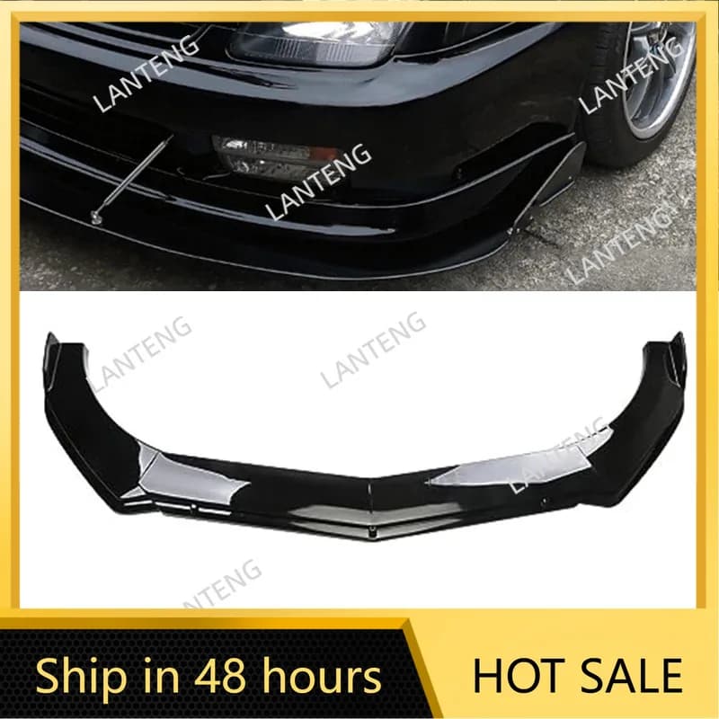 Paraurti anteriore Splitter Labbro Per H0nda Prelude Si Auto Spoiler Diffusore Deflettore Paraurti Copertura Body Kit Finiture Protezione Nero