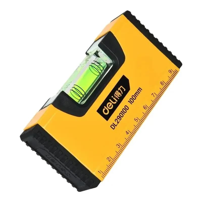 Livella tascabile magnetica portatile da 100 mm Struttura in alluminio ad alta precisione Livella a bolla a bolla Livello orizzontale