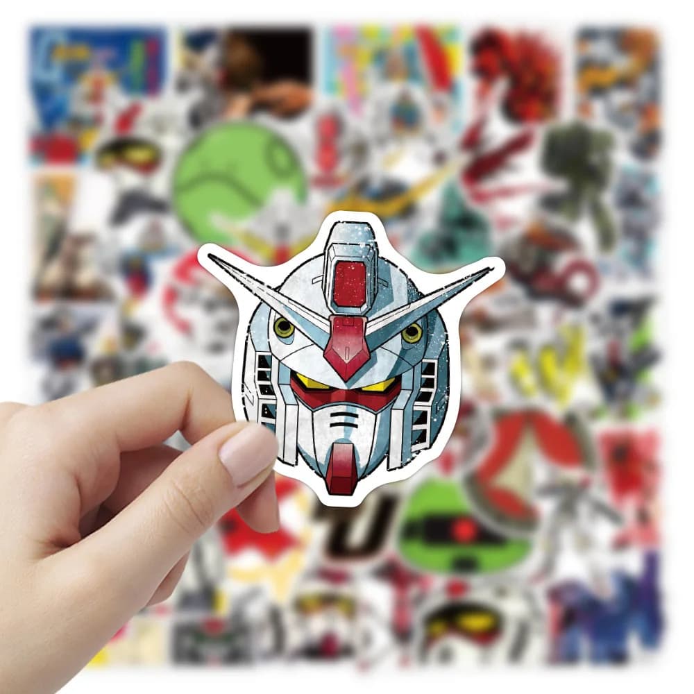 10/30/50 pz Cool GUNDAM Anime adesivi fai da te Skateboard Laptop moto telefono bagagli bici chitarra auto adesivo impermeabile giocattolo per bambini