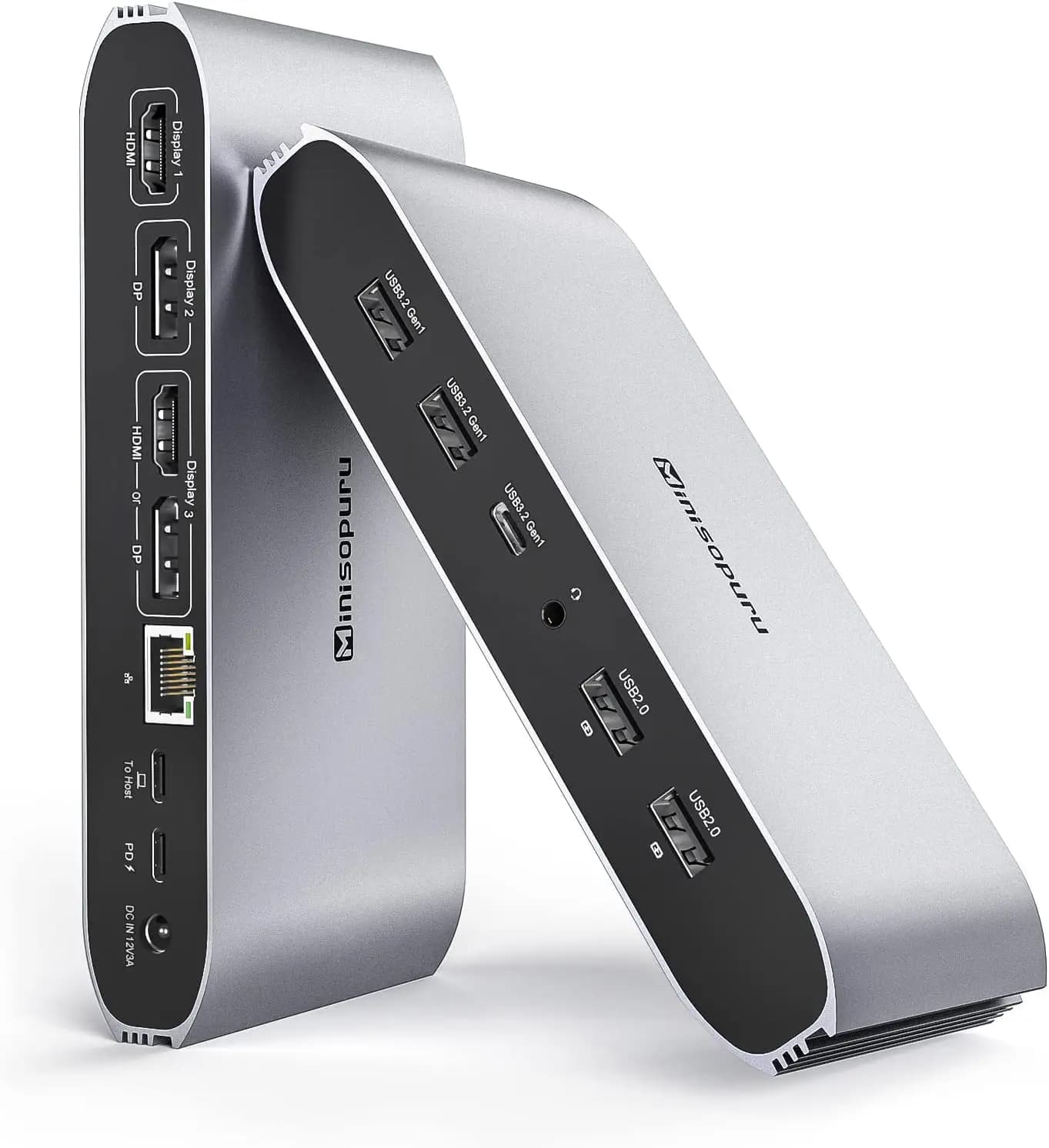 Docking Station a Triplo Display per MacBook M1/M2/M3/M4 e Windows, 100W PD, HDMI/DP 4K, Dati USB-C