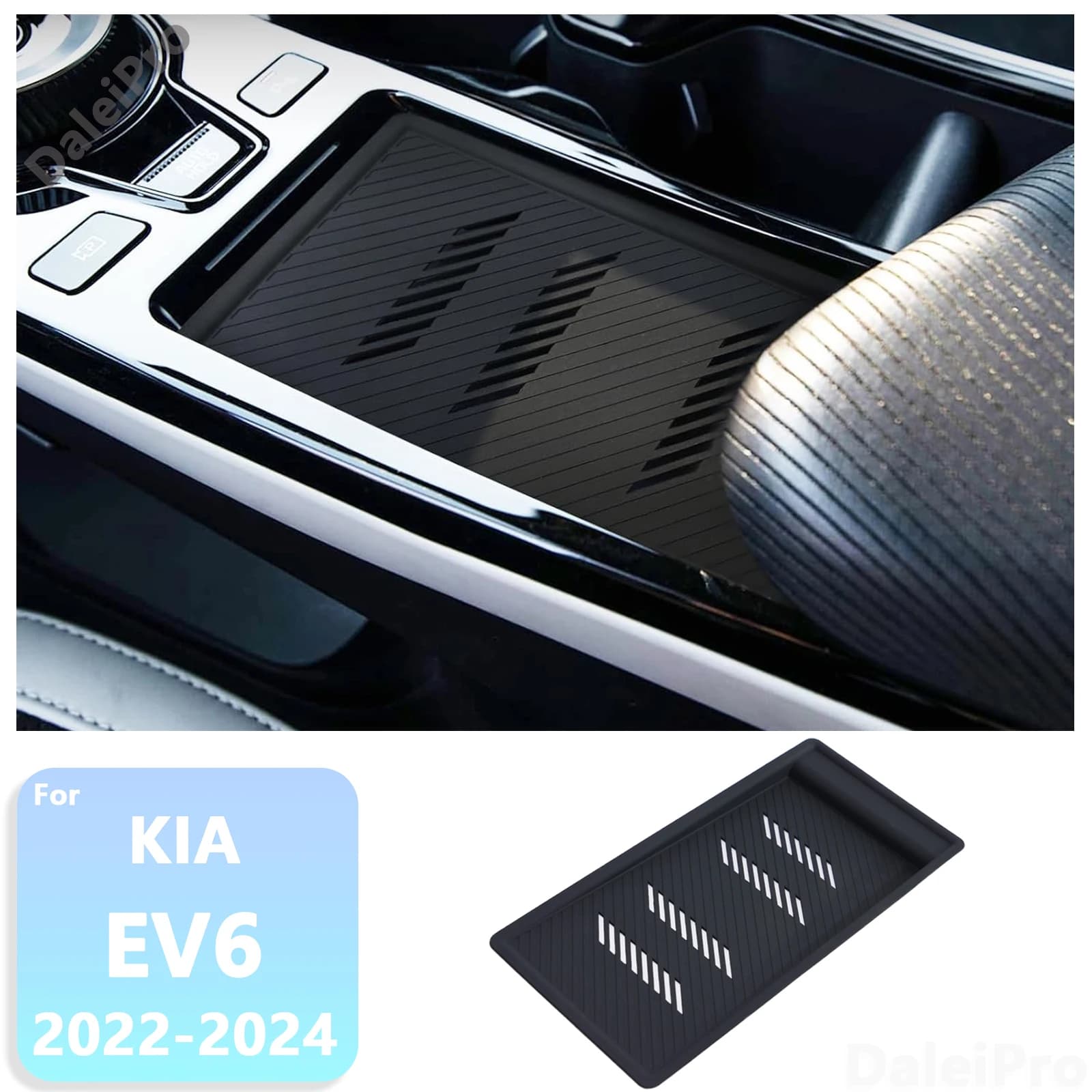 Per KIA EV6 2022 2023 2024 Auto Anti-Skid Zerbino Caricatore Pannello Pad Protettivo Console Centrale Pad resistente ai graffi Accessori Auto