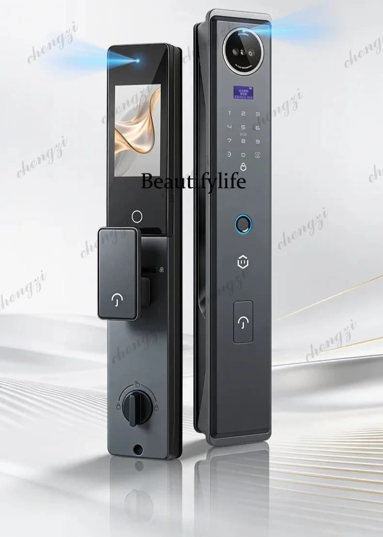 Waterproof smart lock D80 fingerprint password 3D facial recognition visual cat eye home