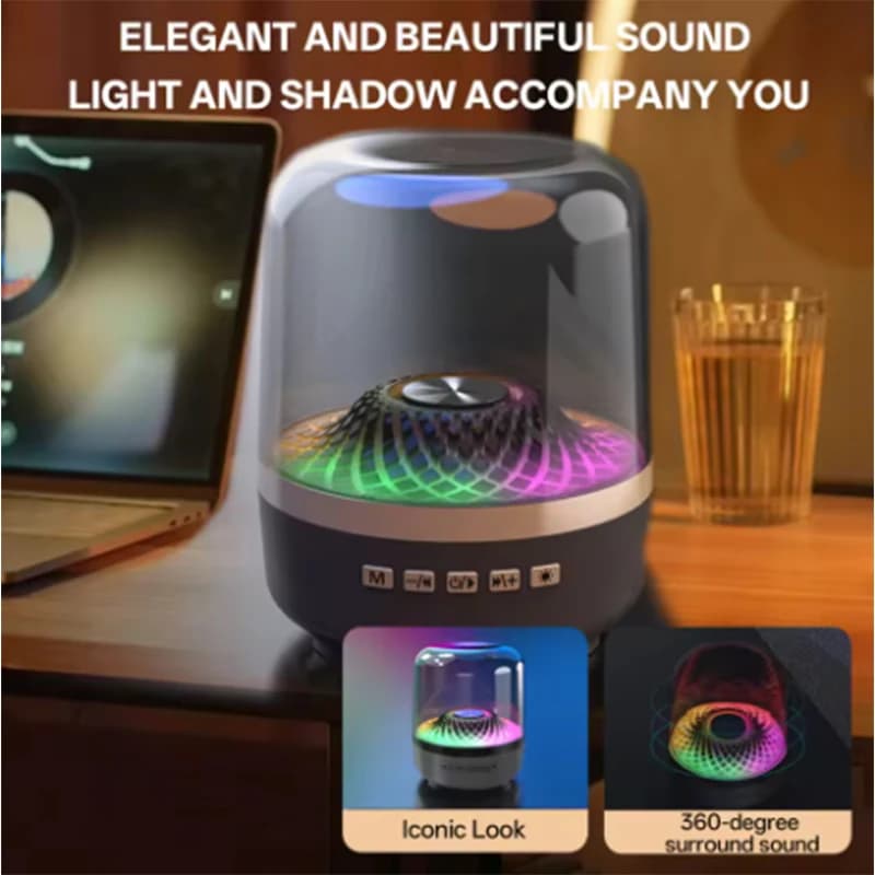 New Portable Wireless Soundbar Bluetooth 5.3 Home Theater Speaker Subwoofer Hi-Fi Acoustic Breathing Lamp