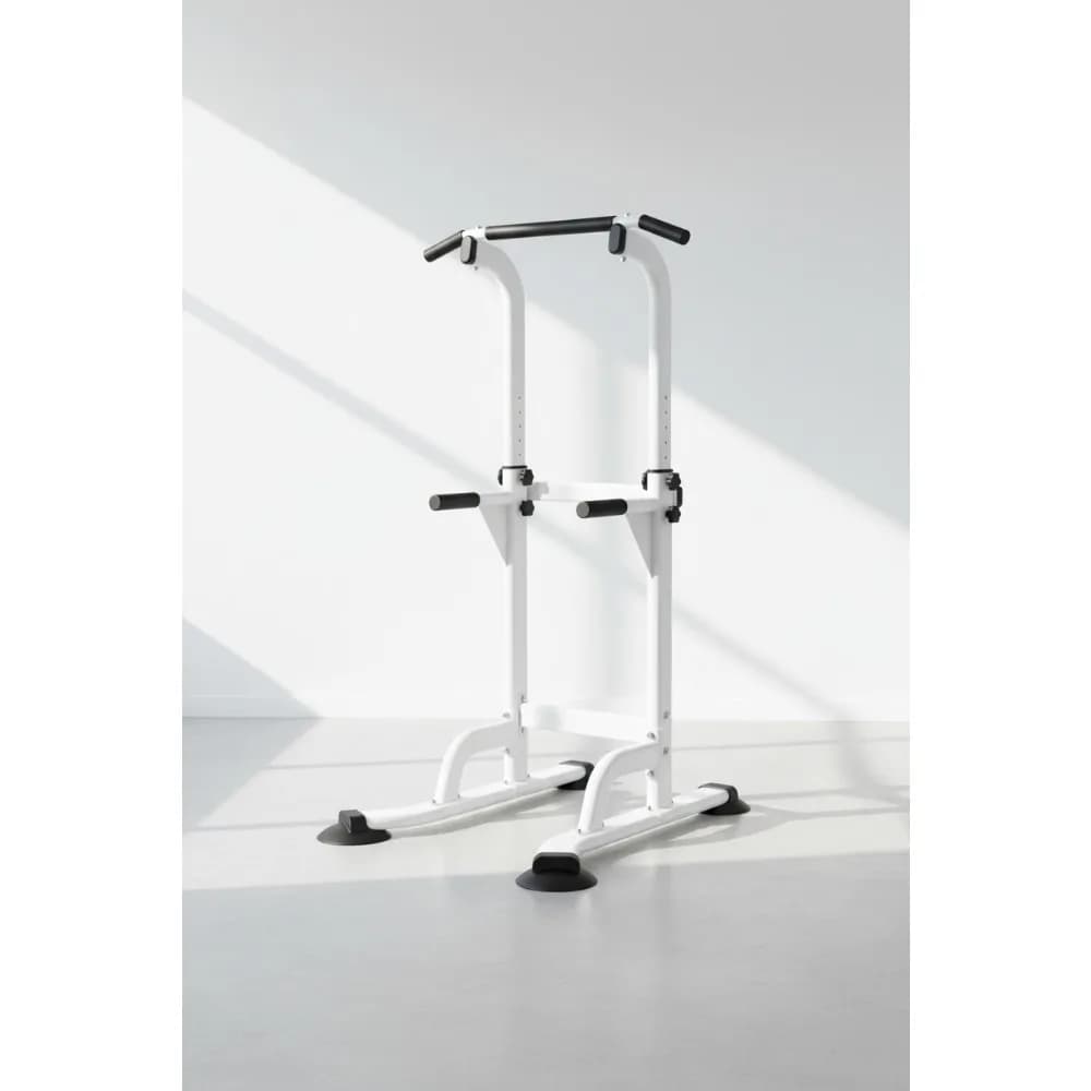 Power Tower Adjustable Traction Bar Dive Station, Multifunction Home Gym Equipment for Full Body Strength Training