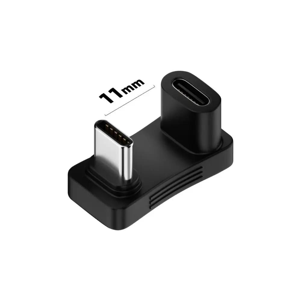 E adattatore Hub USB per tablet portatile Adattatore USB C 2 in 1 Adattatore di ricarica rapida Convertitore ad angolo retto Prolunga USB C da 90 gradi