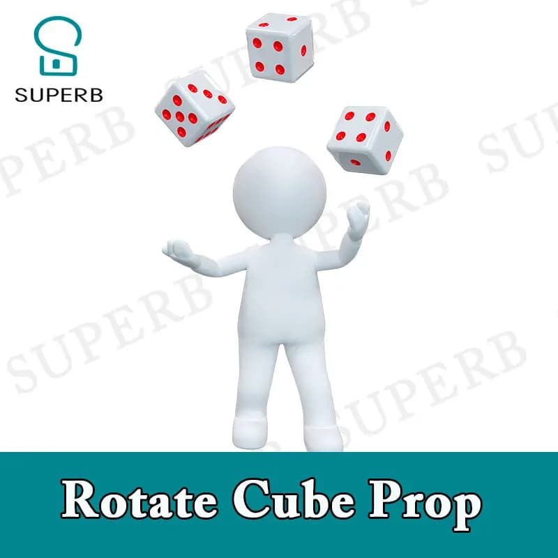 Rotate Cube Prop real life room escape props reverse in each side the prop play story clues cube prop dice prop room escape prop
