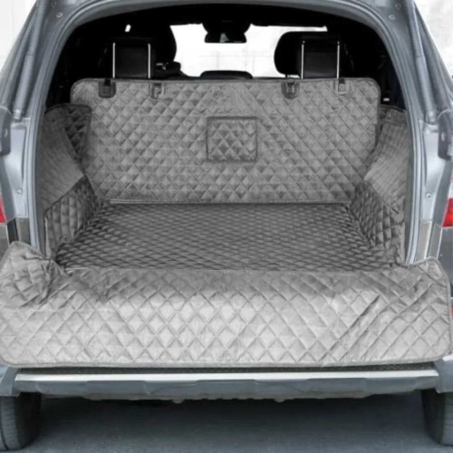 Tappetino Protettivo per Bagagliaio SUV per Cani, Impermeabile, Copertura per Sedili, per SUV, Sedan e Furgoni, con Protezione Paraurti, Antiscivolo, Grande