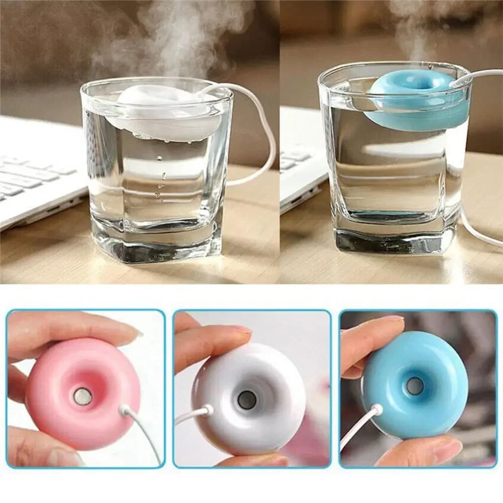Mini ciambella umidificatore a ioni negativi USB rotondo purificatore d'aria domestico per casa ufficio desktop ciambella diffusore di vapore mini spruzzatore