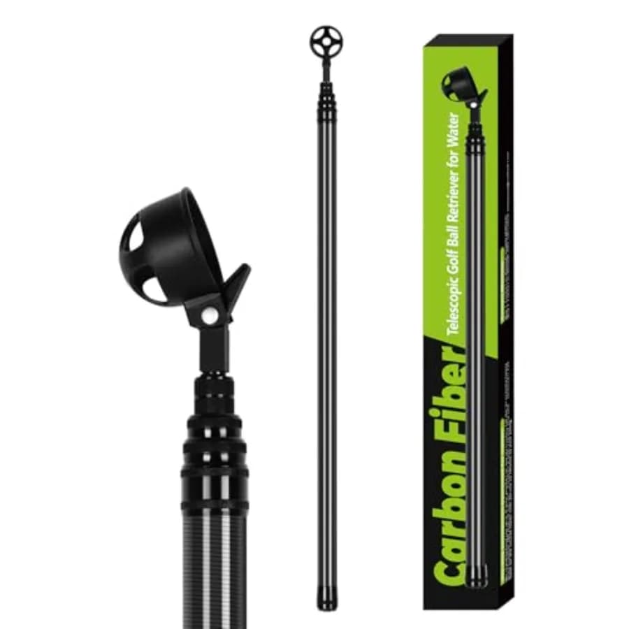 Raccoglitore Telescopico per Palline da Golf in Fibra di Carbonio, Leggero e Resistente, con 2 Artigli, Accessorio da Golf, Regalo per Uomini e Donne