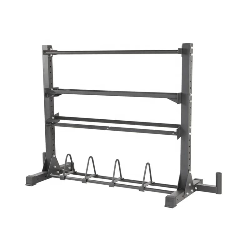 Multifunctional fitness equipment holder for bumper board with Kettlebell squash handlebars