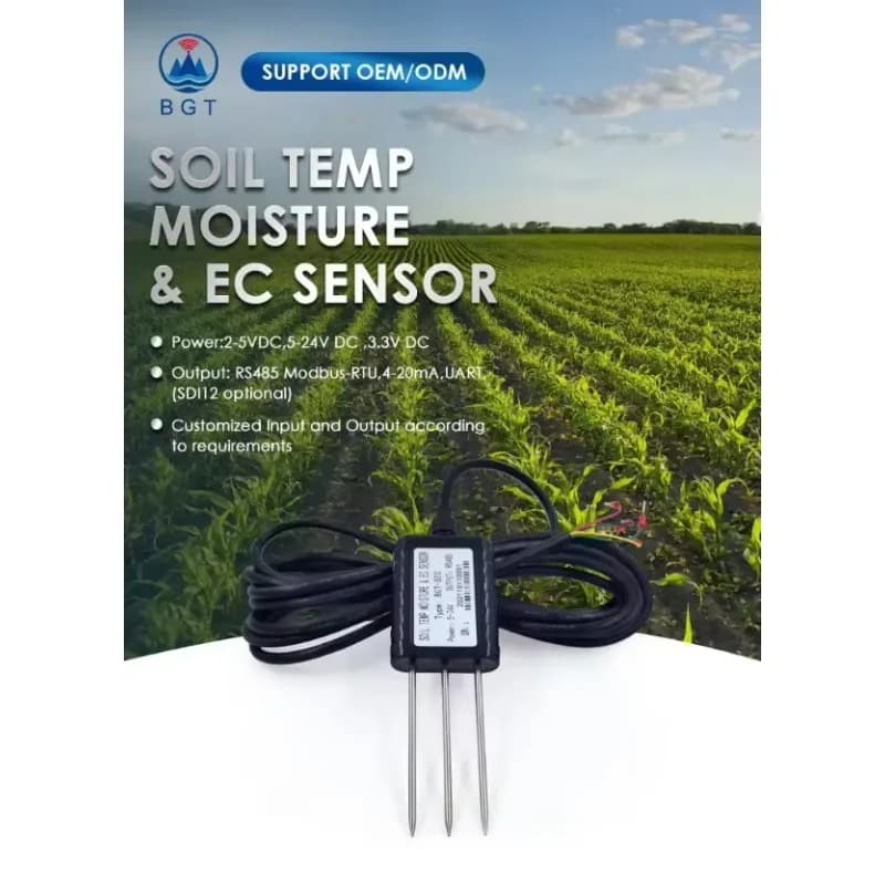 Fast Delivery OEM RS485 Temperature Humidity Moisture Probe Compact Design for Smart Agriculture Soil Sensors