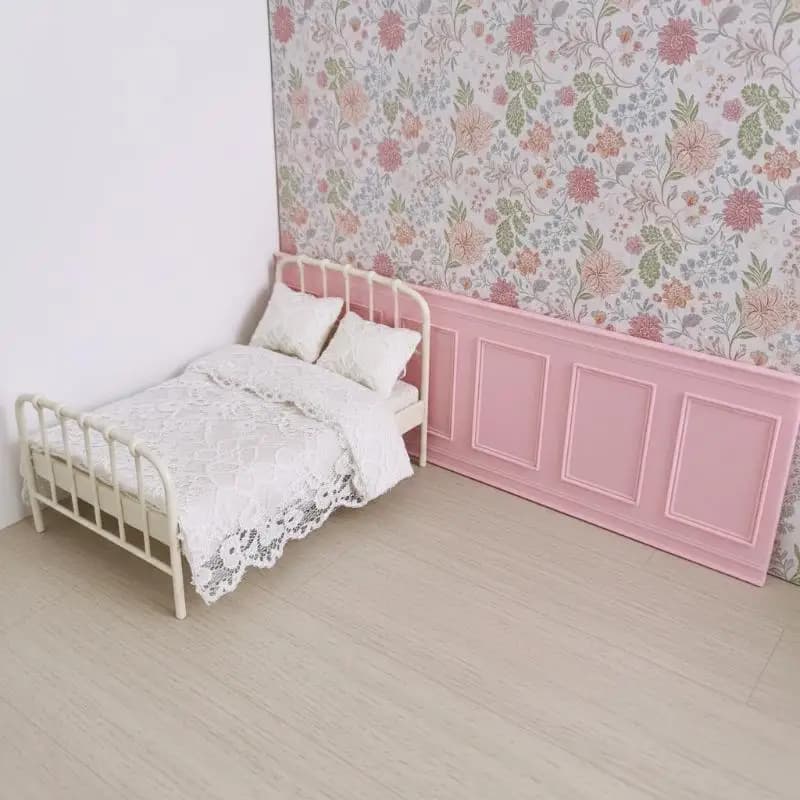 1 Pezzo Pannello Decorativo Quadrato in Miniatura 1/12 per Casa delle Bambole, Simulazione di Pannello Murale per Esposizione di Micro Paesaggi