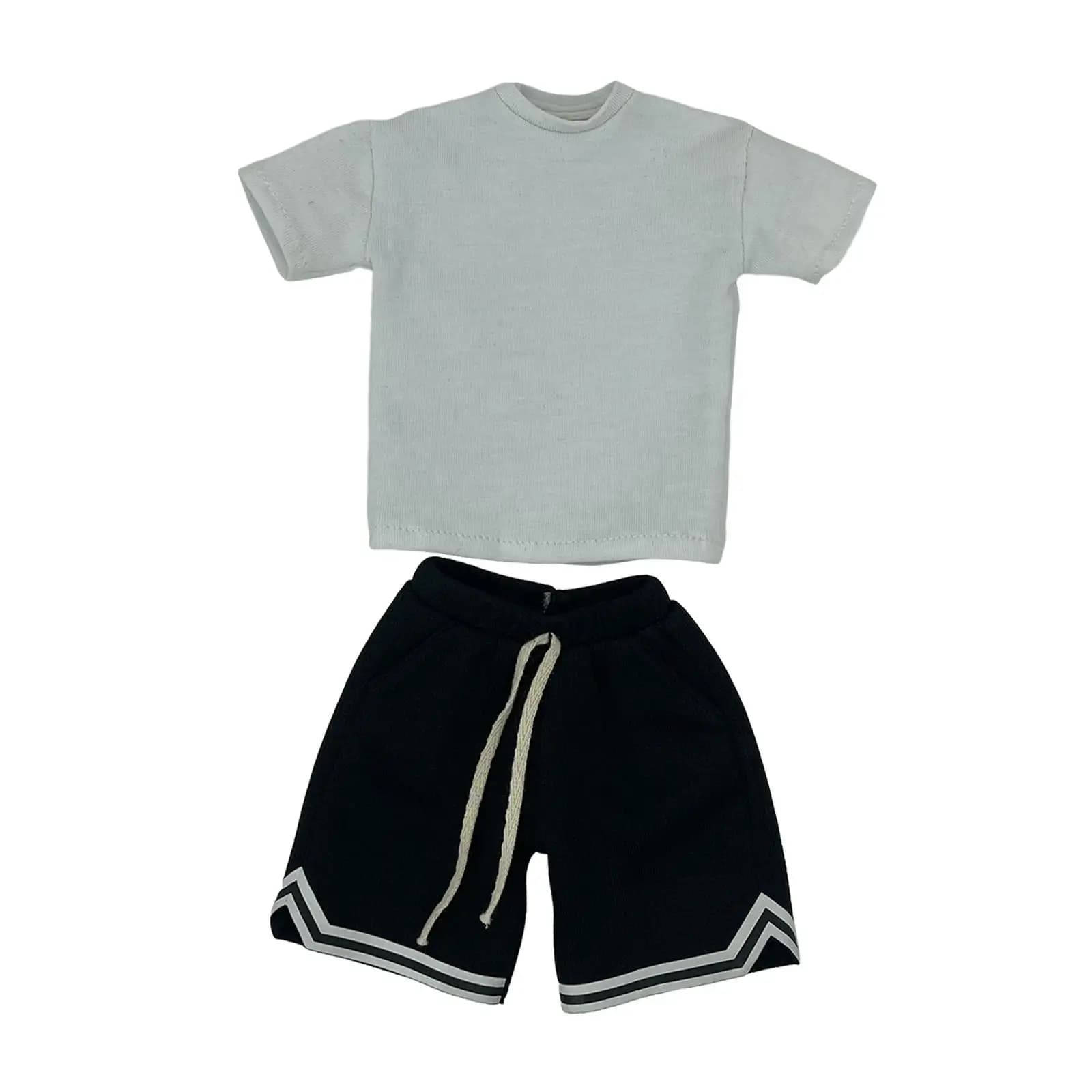 Set di pantaloncini e magliette per vestiti con figure maschili 1/6 per set di camicie nere con figure di soldati da 12 pollici