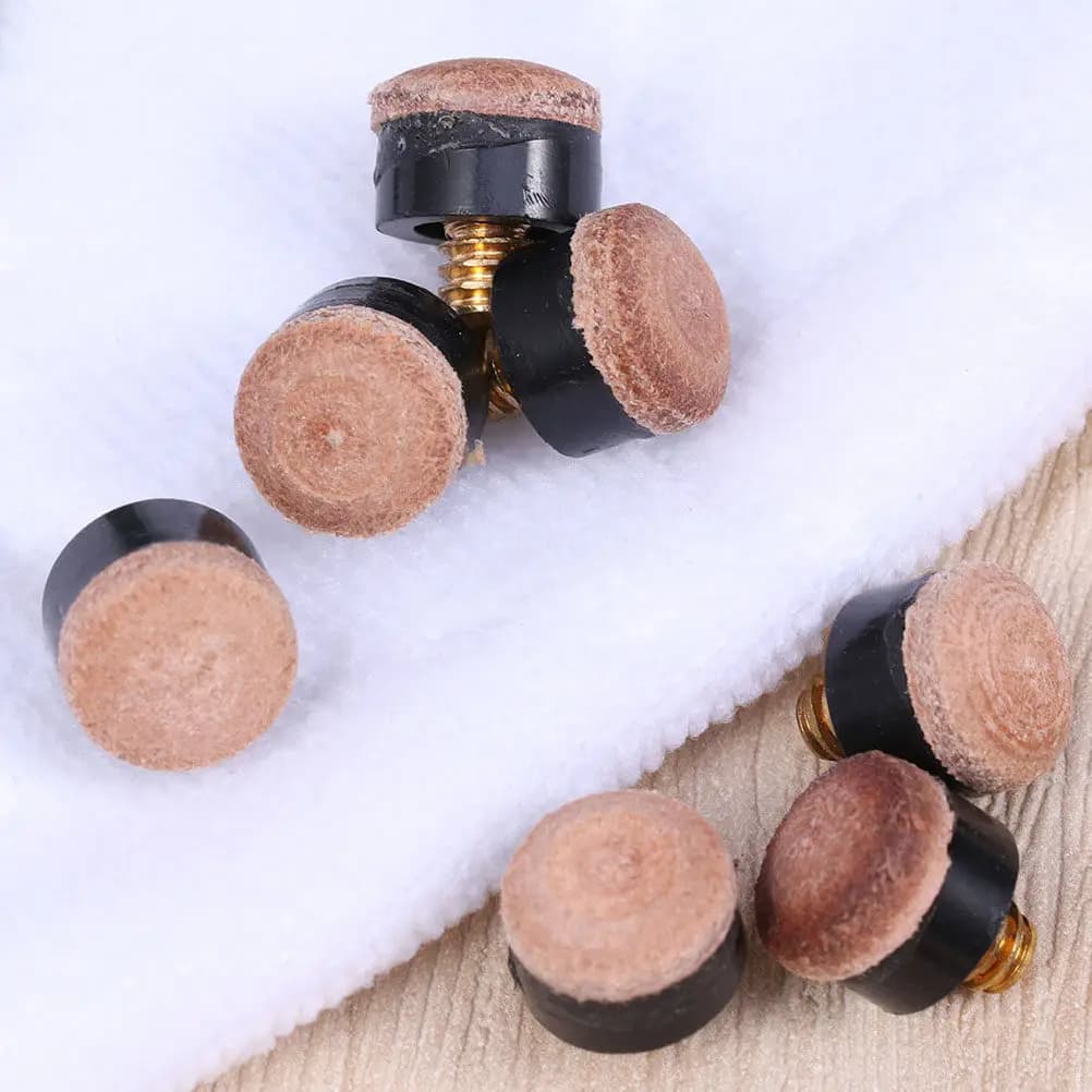 30 Punte Avvitabili per Stecca da Biliardo 10mm, Ricambi per Stecche da Pool, Accessori per Snooker, Punte per Stecche da Biliardo