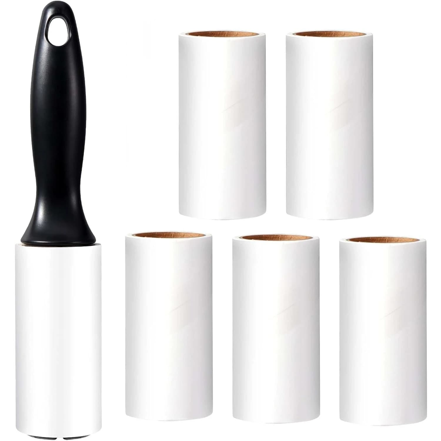 Pet Hair Roller - Adhesive Lint Roller with 1 Handle + 6 Rollers (60 Sheets/Roll) - Cat Dog Hair Remover for Clothes, Sofa