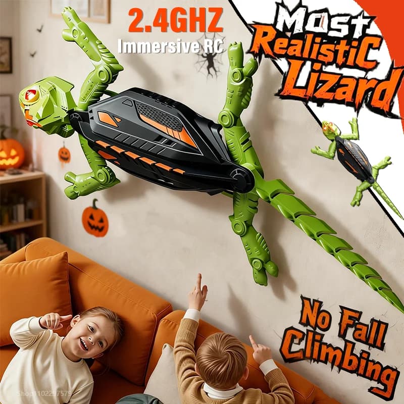 Nuovo Robot Rana Rampicante da Parete, Tecnologia Simulata, Ricaricabile, Telecomandato, Giocattolo Animale, Auto, Giocattolo di Halloween per Bambini