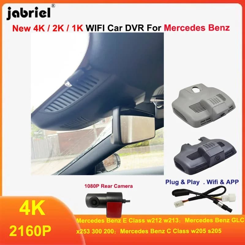 4K 2K 1K Car Wifi Car Dvr Dash Cam Rear camera for Mercedes Benz GLC x253 300 200 Class E w212 w213 Class C w205 s205 2018- 2022