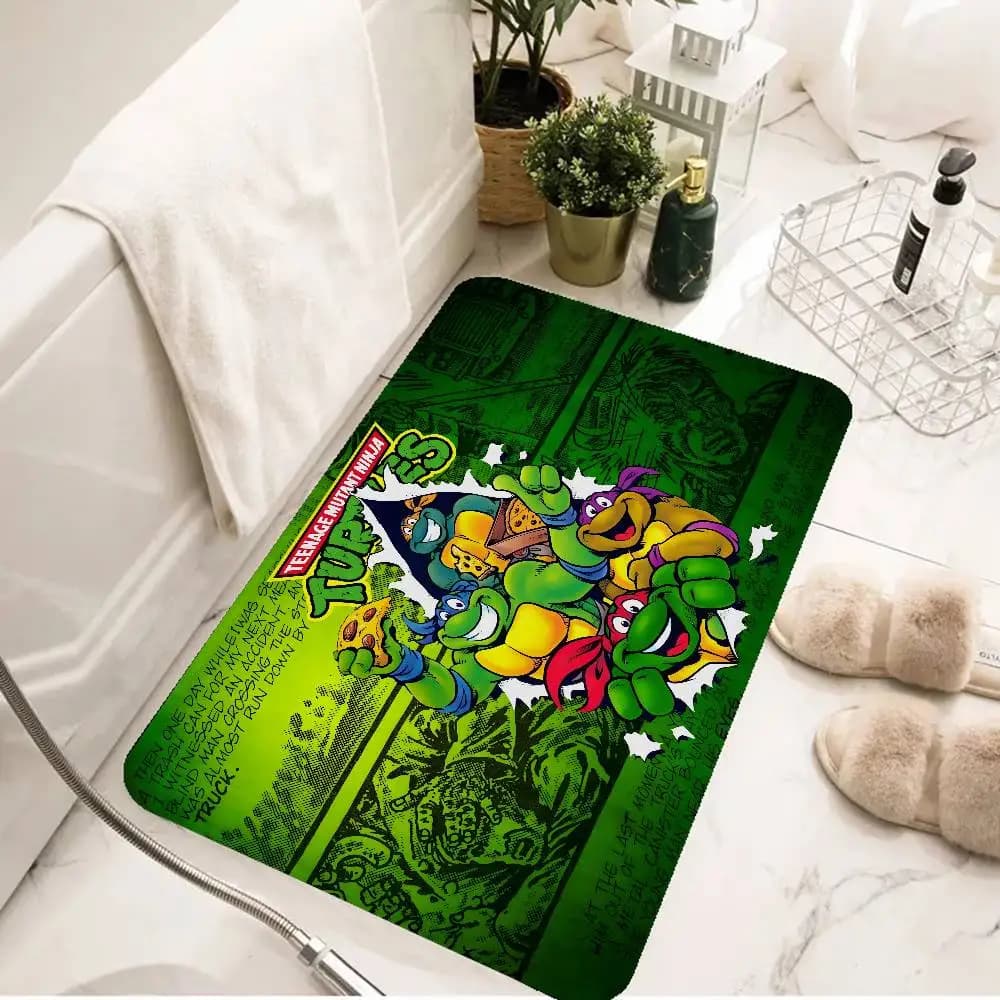 M-Mutant Ninja Turtles Cushion Room Mats Retro Multiple Choice Living Room Kitchen Rug Non-Slip Welcome Rug