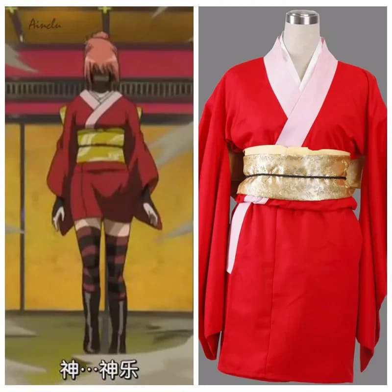 Ainclu Hot Selling Anime Free Shipping Gintama Anime kagura 6th Halloween Costume Customize for plus size adults and kids