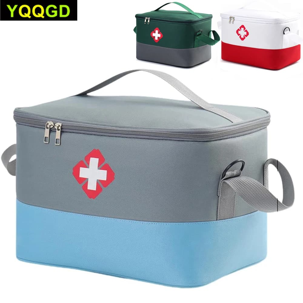 First Aid Kit Medicine Storage Bag Portable Outdoor Rescue Bag Household Large Capacity Medical Kit Storage Organizer