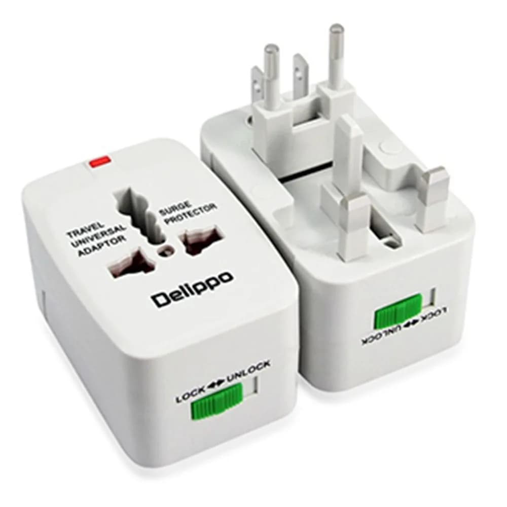 Adattatore universale da viaggio portatile 100‐250V 2 porte USB Adattatore spina internazionale Convertitore spina di ricarica multifunzionale compatto