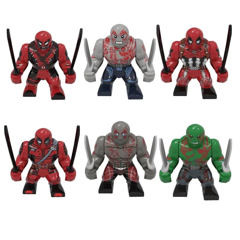 Marvel Mini Building Blocks Ragazzo adulto Supereroe Action Figure Deadpool Wolverine Building Blocks Giocattolo fatto a mano Regalo per bambini