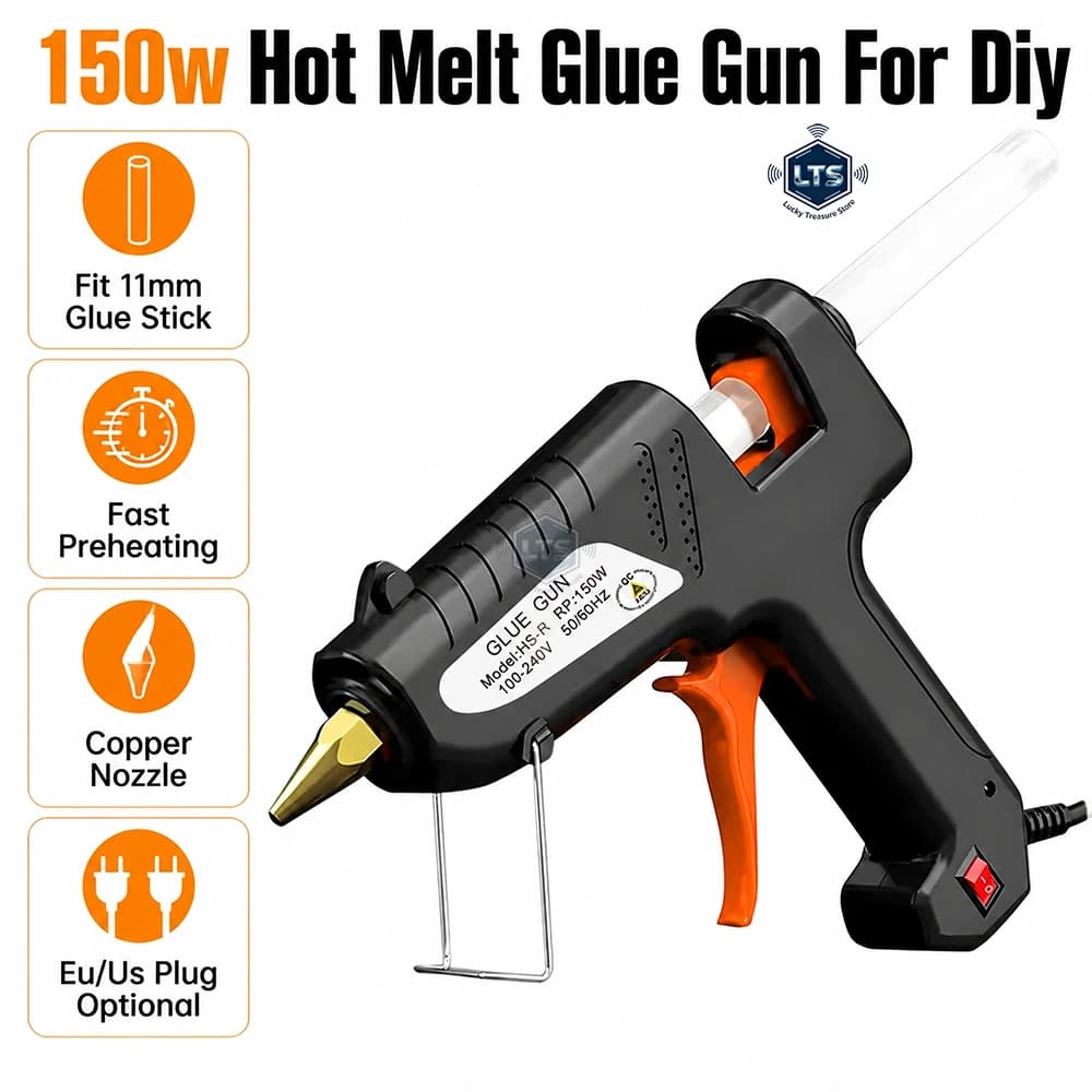 Hot Melt Glue Gun 110V/220V On/Off Switch Fit 11mm Glue Stick Industria Electric Heating Glue Gun DIY Craft Repair Adhesive Tool