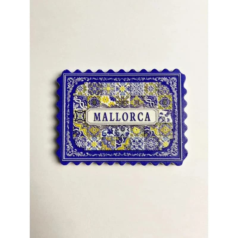 1 Pezzo, Souvenir Spagnolo Timbro 3D a Forma di Piastrella di Mallorca, Adesivo per Frigorifero, Decorazione per la Casa, Oggetti Artigianali, Regalo