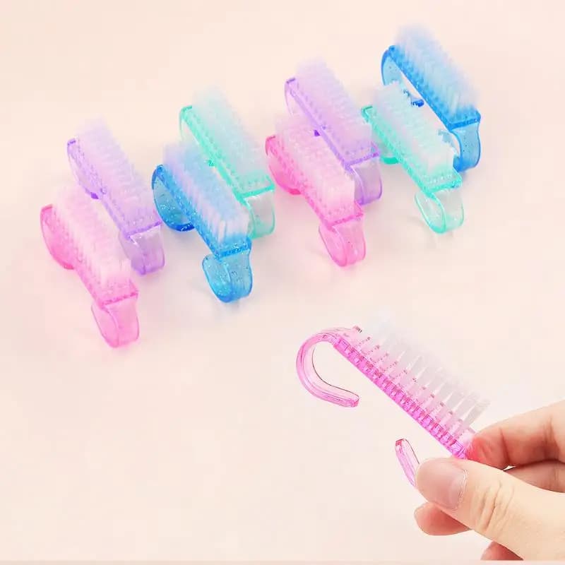 【AD】10/20 Pezzi Spazzole per Unghie in Plastica Colorate, Spazzola per Pulizia Mani, Rimozione Polvere, Strumenti Morbidi per Manicure e Nail Art