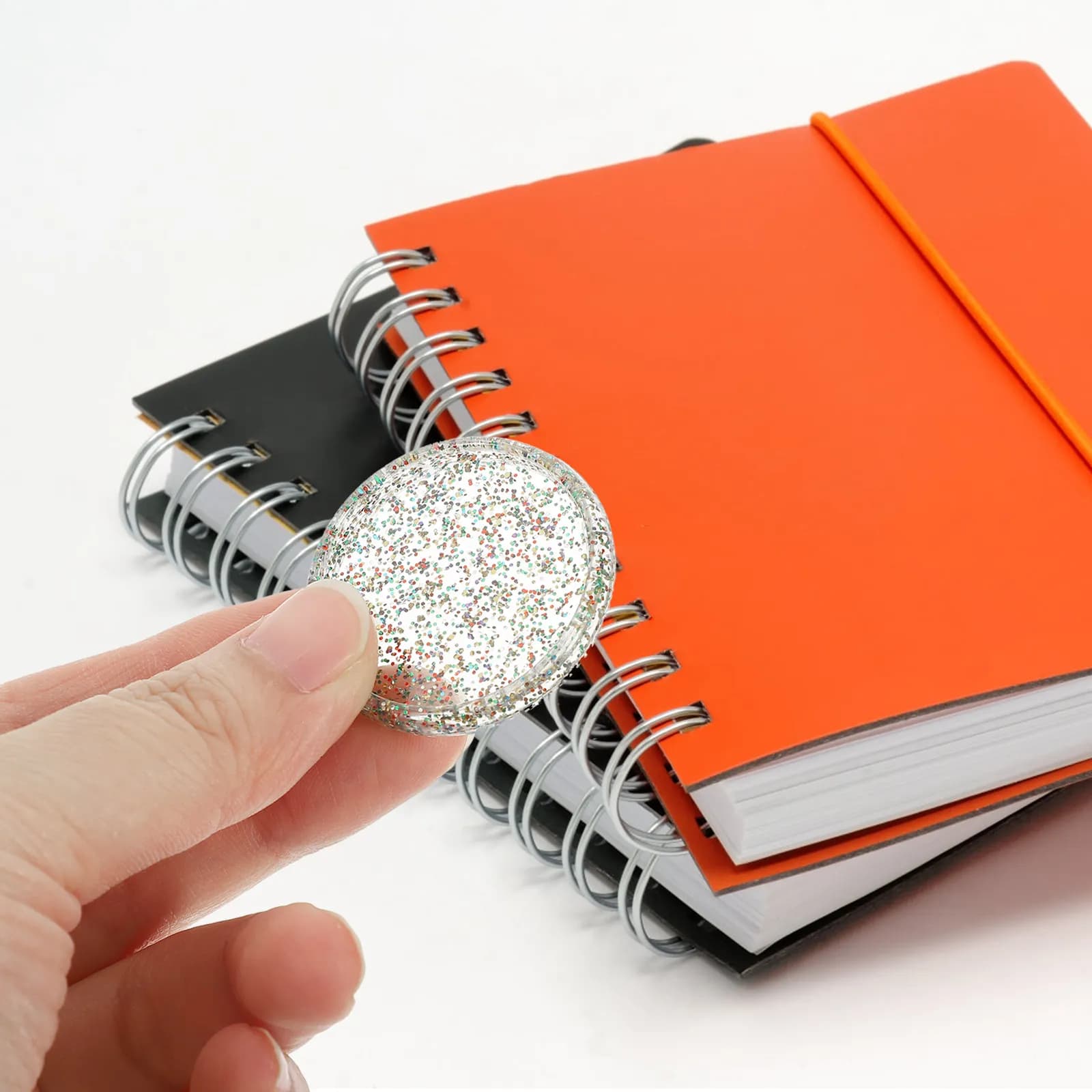 30 Pezzi Dischi per Planner a Fogli Mobili, Fibbie di Rilegatura in Plastica, Anelli Decorativi Espandibili per Quaderni e Raccoglitori, per Ufficio e Scuola