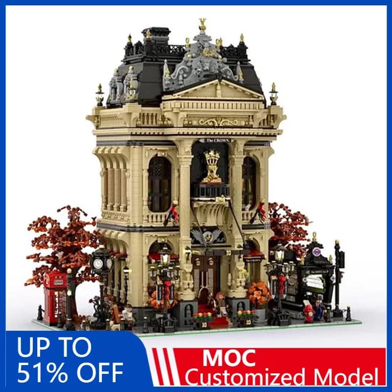 8319PCS Hot Selling Crown Building Hot City MOC StreetView Model Creative Architecture DIY Assembly Educational Puzzle Toy Gifts