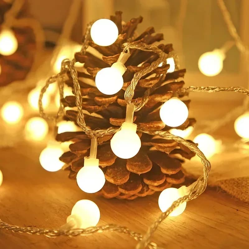 10/20/40Led Globe String Lights Batteria/Usb Operado Fata Luce Impermeabile Per Il Giardino Di Natale Decorazione Della Festa Nuziale