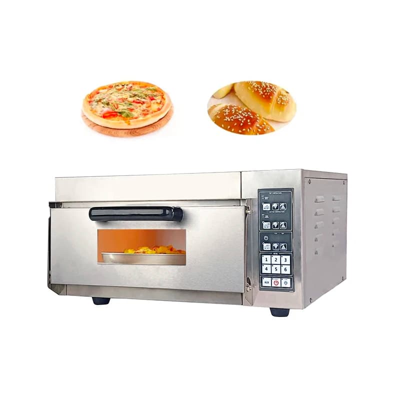 Attrezzatura da cucina Forno elettrico per pizza con una sola strato per pane e alimenti Forno elettrico per pizza con pietra