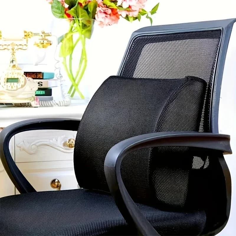 Cuscino di supporto lombare ergonomico: cuscino schienale in memory foam per sedie da ufficio e seggiolini auto: solo lavaggio a mano, forma rettangolare