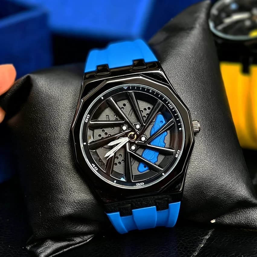 360° Rotatable 3D Man Wrist Watch Fashion Sports 3ATM Waterproof Men's Quartz Watches Silicone Band Male Clock Relogio Masculino