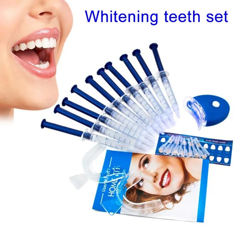 Home Teeth whitening device, blue LED light whitening lamp, oral hygiene set, gel, cold light teeth cleaning device