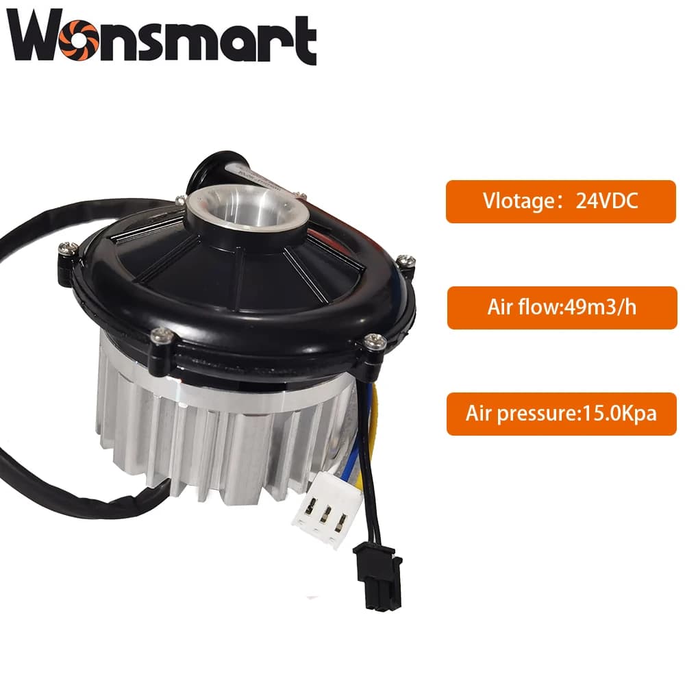 Wonsmart 24VDC Ventilatore DC senza spazzole Ventilatore centrifugo impermeabile 12kpa Alluminio Flusso d'aria generoso Ventilatori durevoli