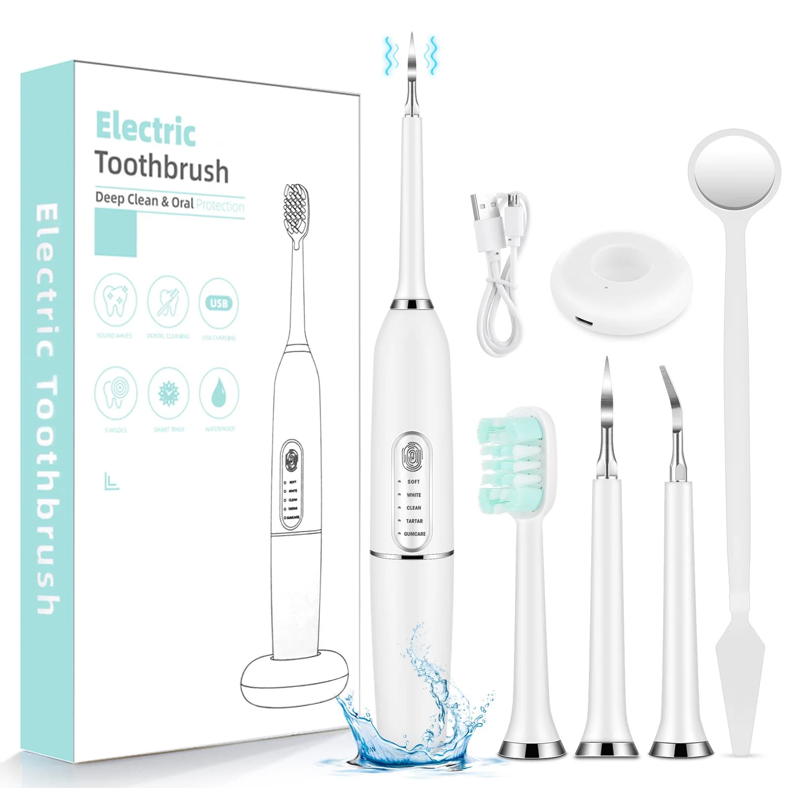 Electric device for Removing Tartar Dentale, Tooth Cleaner, Whitening, Sprinkler, Remove Tartar, Scaler, Denti Care