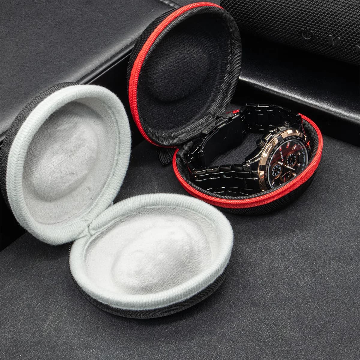 Custodia da viaggio Scatola portaoggetti portatile per orologio singolo Resistente agli urti e agli urti per orologi da polso Accessori per orologi intelligenti