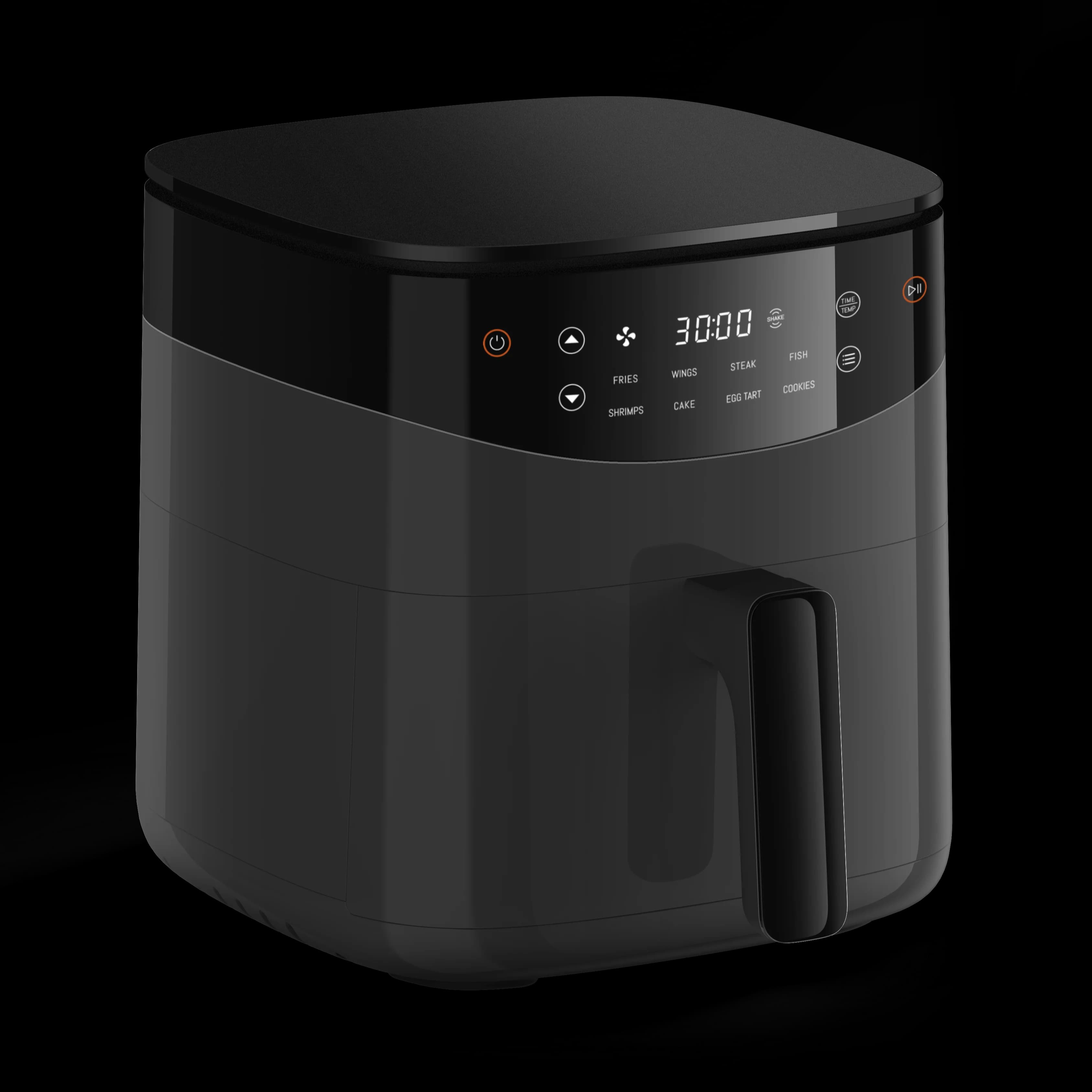Friggitrice ad aria intelligente da 4 litri - Pannello touch da 1350 W con 80-200 ℃ Controllo della temperatura personalizzato, colore personalizzabile
