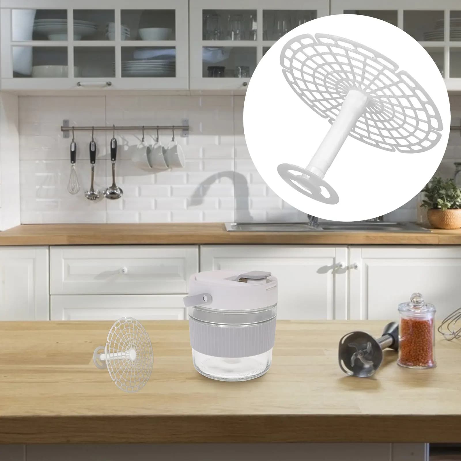 Piastra di Pressione in Plastica Resistente per Fermentazione, Riutilizzabile, per Barattoli da Cucina, Pressa per Sottaceti, Strumento per Fissare Verdure