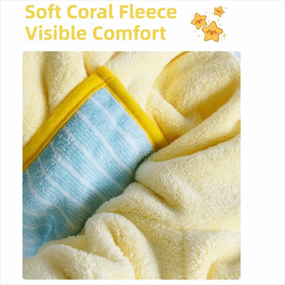 Warm Sleep Blanket Quick-drying Dog Bathrobe Cozy Puppy Robe Water-absorbent Soft Pet Bathrobe Pet Bathing Supplies