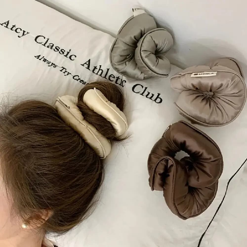 Sponge Sleep Elastic Ponytail Holder Hair Scrunchies for Women Hair Accessories Girls Soft Solid Satin Filled Cotton Big Bands