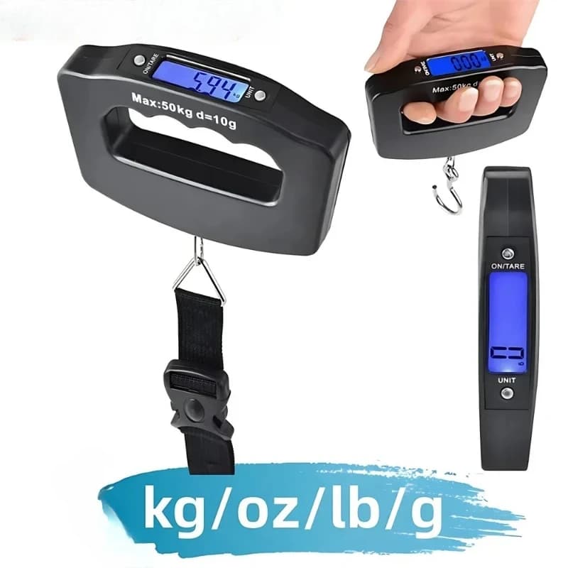 Bilancia elettronica portatile, gancio di pesatura elettronico preciso, bilancia a molla per bagagli, bilancia portatile