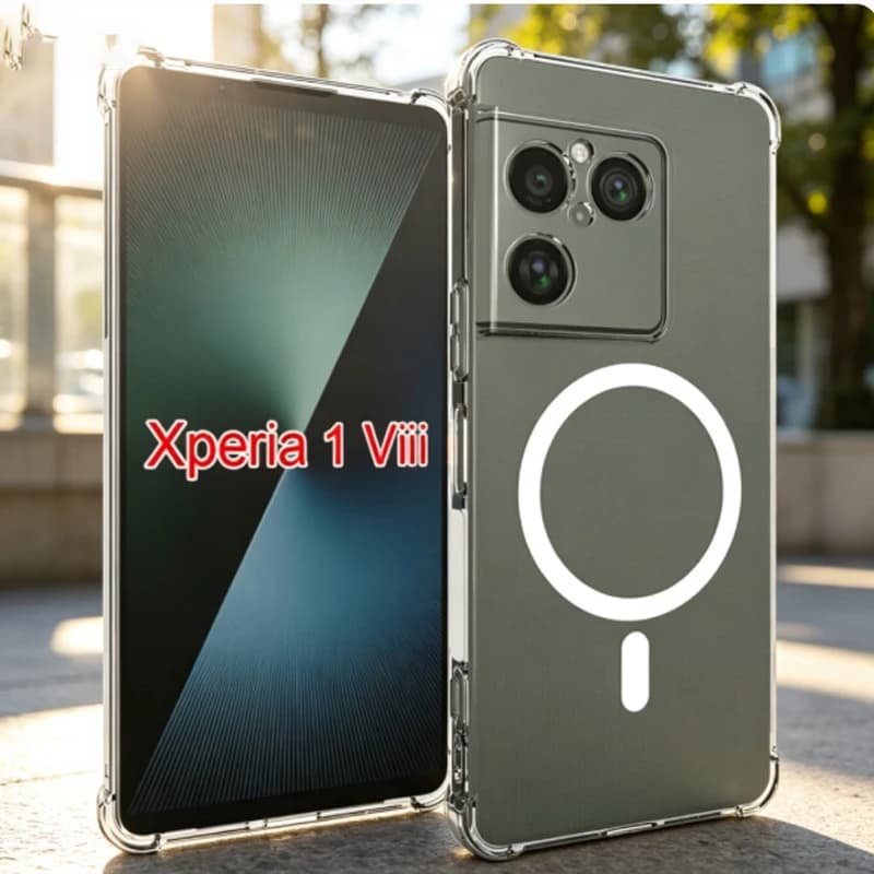 Per Sony Xperia 1 VIII per custodia trasparente magnetica Magsafe per Sony Xperia 10vii 5v custodia antiurto in silicone morbido con airbag