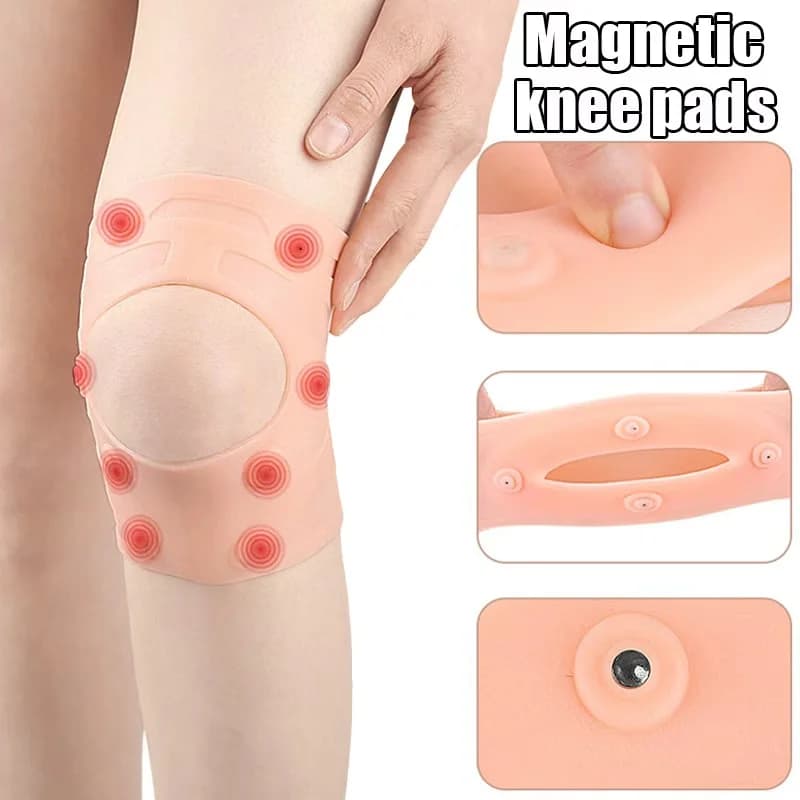 Supporto per ginocchiera per terapia magnetica: manicotti di compressione in silicone, sollievo dal dolore articolare per sport, artrite e recupero da infortuni