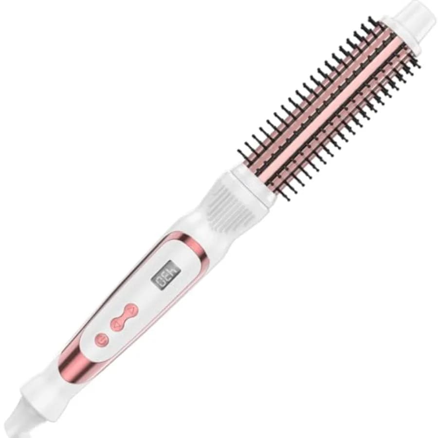 Spazzola Termica Arricciacapelli Volumizzante, Spazzola Rotonda Riscaldata in Ceramica e Tormalina, Styler Multifunzionale