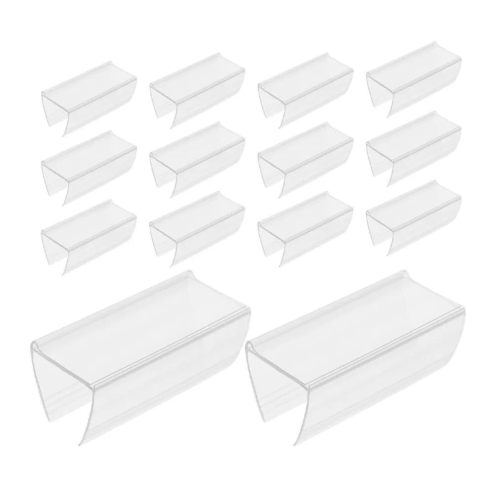 20 Pezzi Portaetichette Pieghevoli Compatti, Supporti per Cartellini Prezzi, Espositori Robusti in PVC Indeformabile per Negozi e Supermercati